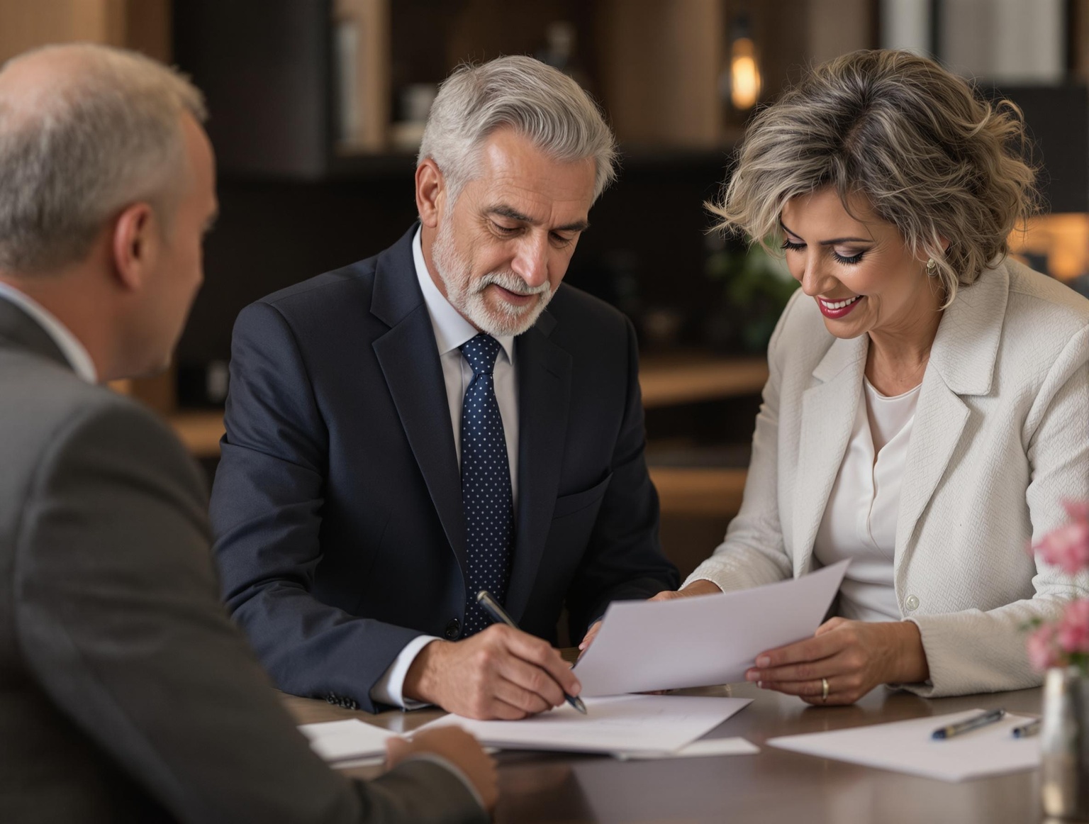Couple going over Estate Planning Documents